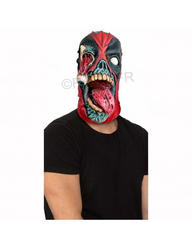 Masque intégral en latex Deadpool™ zombie adulte 50% de réduction en Octobre 2024