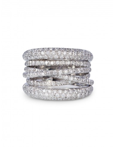 Scribble, 18K White Gold + Diamond Ring la livraison gratuite