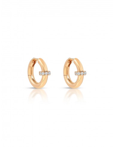 Idris Minor, 18K Rose Gold + White Diamond Hoop Earrings votre