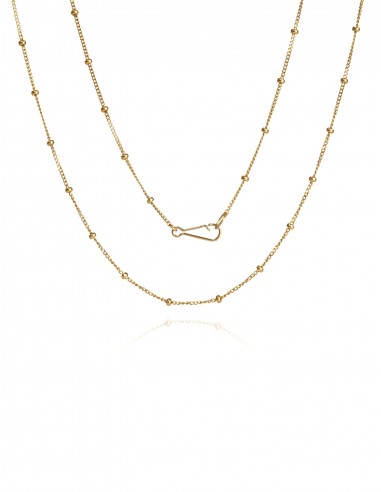 Saturn, 14K Yellow Gold Long Chain livraison et retour toujours gratuits