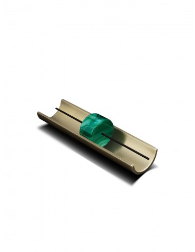 Circa Mineral Incense Holder, Green Agate la colonne vertébrale