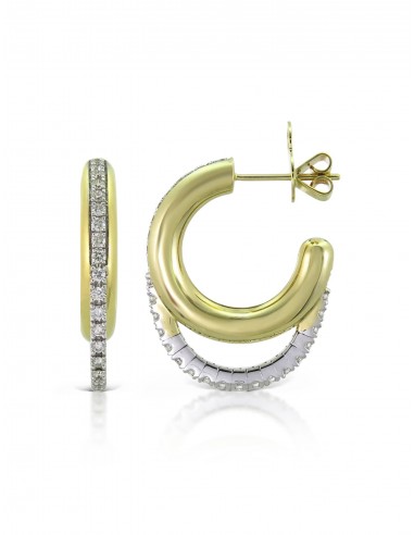 Tube Drip, 14K Yellow Gold + Diamond Hoops Par le système avancé 