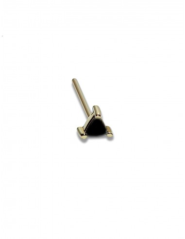 Tiny Triangle, 14K Yellow Gold + Sapphire Stud de votre