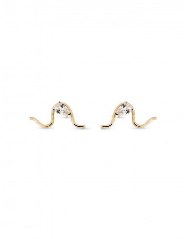 Mumu Wave, 14K Yellow Gold + Diamond Earring la livraison gratuite