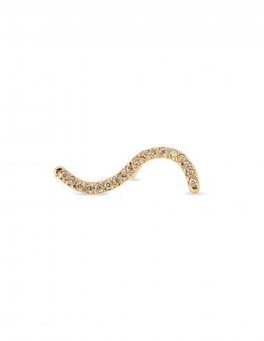 Nalu, 14K Yellow Gold + Pavé Diamond Stud pas cher