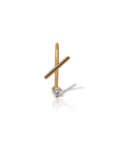 Large Horizon Mini Thread, 14K Yellow Gold + Diamond Earring pour bénéficier 