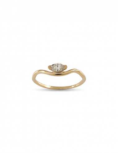 Solitaire Marqui Nalu, 14K Yellow Gold + Diamond Ring s'inspire de l'anatomie humaine