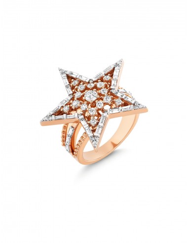 Sirius Star, 18K Rose Gold + Diamond Ring france