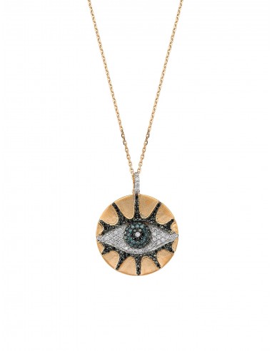 Eye Light, 14K Yellow Gold + Multicolor Diamond Pendant l'évolution des habitudes 