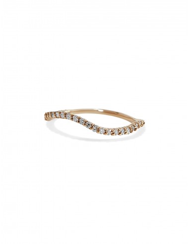 Nalu, 14K Yellow Gold + Pavé Diamond Ring Jusqu'à 80% De Réduction