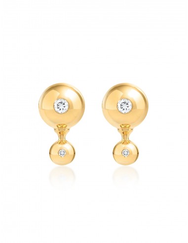 Nemara, 18K Yellow Gold + Diamond Earrings store