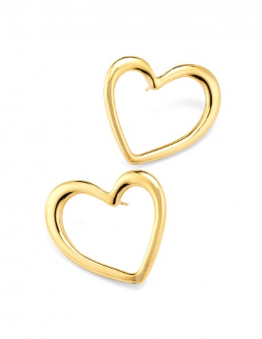 Heart Shaped, 18K Yellow Gold Studs les ligaments