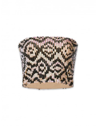 Graphic Sequin Tube Top le concept de la Pate a emporter 