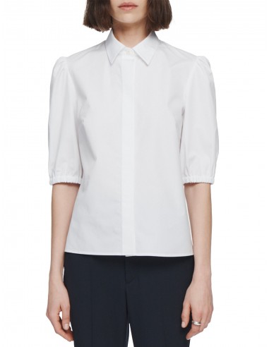 Puff Sleeve Slim Shirt pas chere