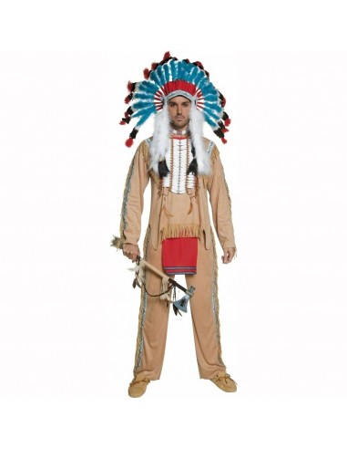 COSTUME CHEF INDIEN BEIGE AUTHENTIC WESTERN TAILLE M Comparez plus de prix