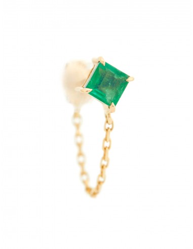 Chain, 14K Yellow Gold + Emerald Earring en ligne des produits 