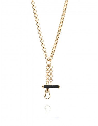 Albert, 14K Yellow Gold + Colored Stone T-Bar Chain plus qu'un jeu 