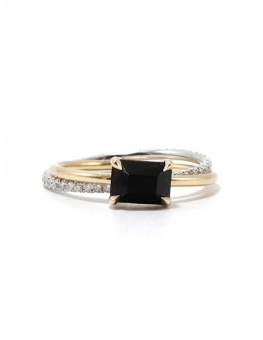 Rolling, 14K Yellow Gold, Onyx + Pavé Diamond Ring Le MVP de beaucoup