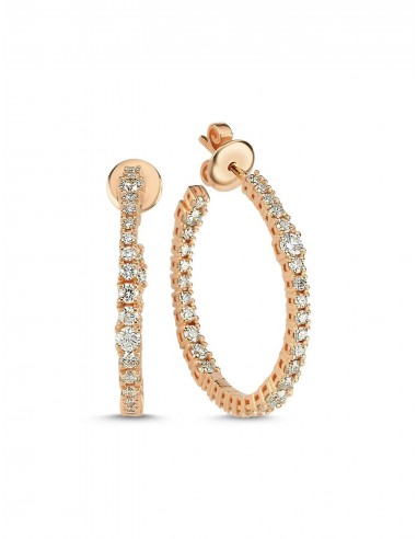 The Inara, 14K Yellow Gold + Diamond Hoops est présent 