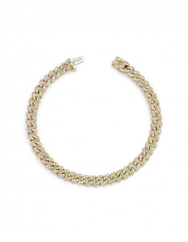 Mini Link, 18K Yellow Gold + Pavé Diamond Bracelet Dans la société mordern