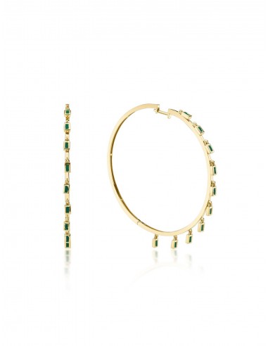 Dangle, 18K Yellow Gold + Emerald Hoops l'évolution des habitudes 