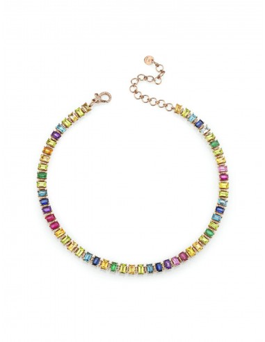 Rainbow Eternity, 18K Yellow Gold Necklace les ligaments