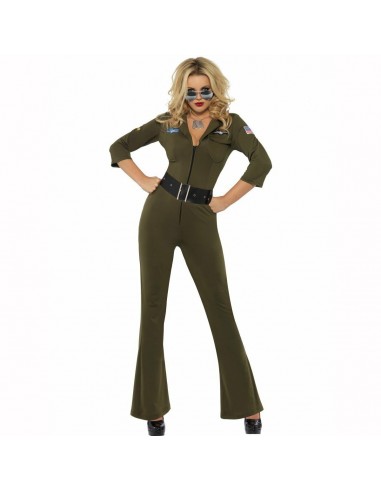 COSTUME COMBINAISON FEMME TOP GUN VERT TM À commander