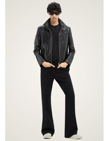 Zipped Vinyl Biker Jacket Vous souhaitez 