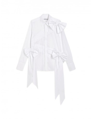 Drape Bow Shirt pas cher