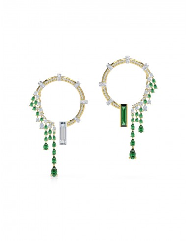 The Venus, 18K Gold, Tourmaline, Tsavorite + Diamond Earrings En savoir plus