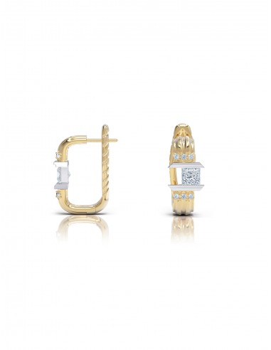 The Princess Flutes, 18K Gold + Diamond Earrings vente chaude votre 