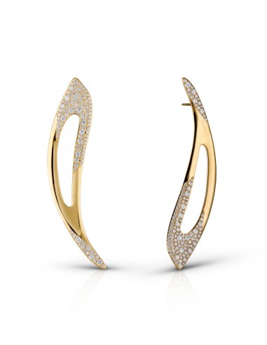 Pave Raquel, 18K Yellow Gold + Champagne Diamond Earrings votre