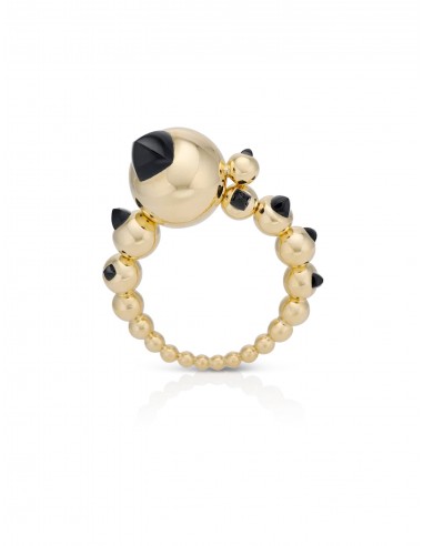 Sugarloaf, 18K Yellow Gold + Onyx Ring basket pas cher