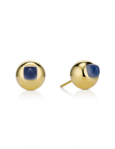 Sugarloaf, 18K Yellow Gold + Chalcedony Studs Par le système avancé 