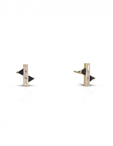 Petite Fenestra Suspension, 18K Yellow Gold, Diamond+ Black Onyx Earrings Par le système avancé 