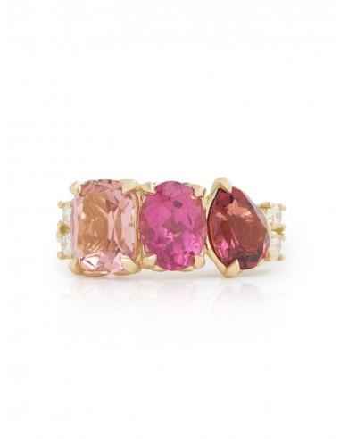 Ombré Cluster, 18K Yellow Gold, Pink Tourmaline + Diamond Ring sélection de produits