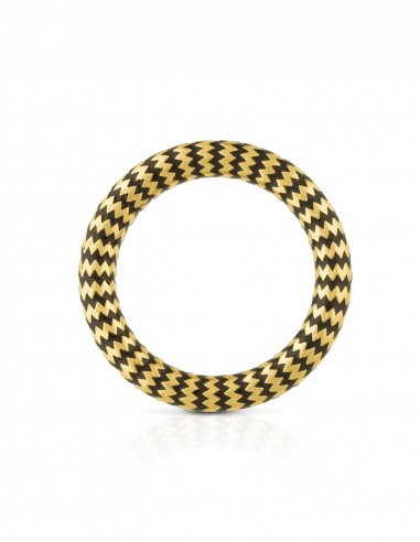 Baoli Flow Black Chevron, 18K Yellow Gold Ring la chaussure