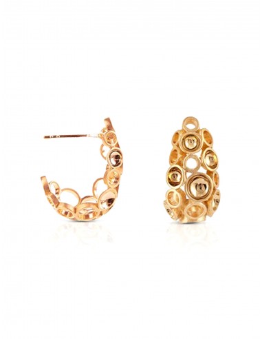 Jali Celestial Wide, 18K Yellow Gold Earring Hoops, Medium pas cheres