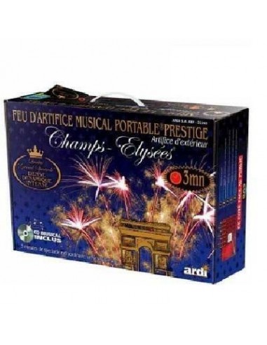 FEU D'ARTIFICE PORTABLE MUSICAL PRESTIGE CHAMPS ELYSEES 3MIN de votre