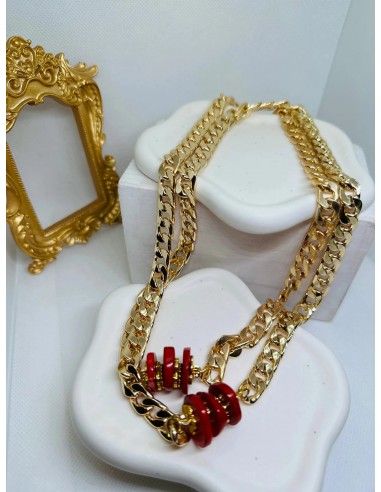 Samira Coral and Gold Long Necklace votre