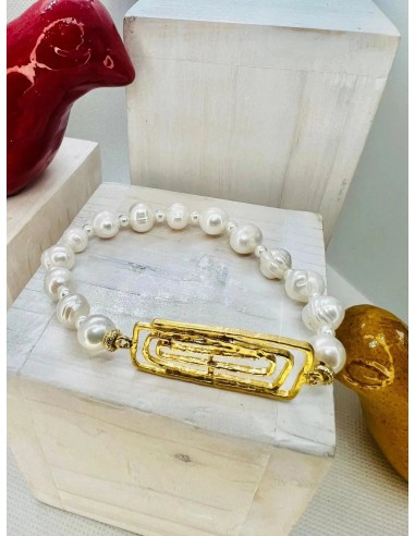 Anais Rectangular Cultured Pearls Bracelet france