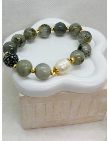 Chloe Gray Aventurine Bracelet destockage