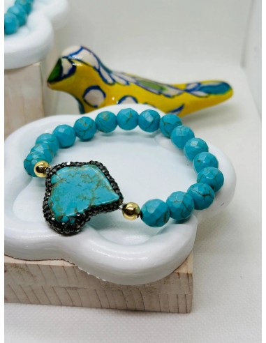 Chloe Turquoise w Agate Bracelet livraison et retour toujours gratuits