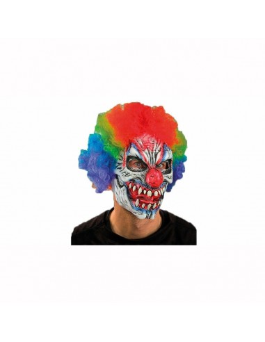 MASQUE EN LATEX CLOWN HORRIBLE AVEC PERRUQUE Venez acheter